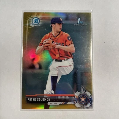2017 Bowman Chrome 1st Gold AUTO #CDA-PSO Peter Solomon /50 - Image 1 of 2