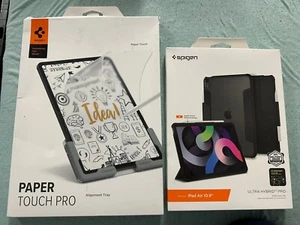 Spigen iPad Air 4 10.9 Ultra Hybrid Case & Paper Touch Screen Protector - Picture 1 of 1