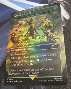Abundant Groot Secret Lair Secret Rare Bonus Card CRIMPED MISPRINT - Picture 1 of 2