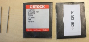 STOCK Einlippenbohrer Ø1,40 mm - Länge 42x16mm - HSS - Nr. 302564917 - 20 Stk. - Bild 1 von 7