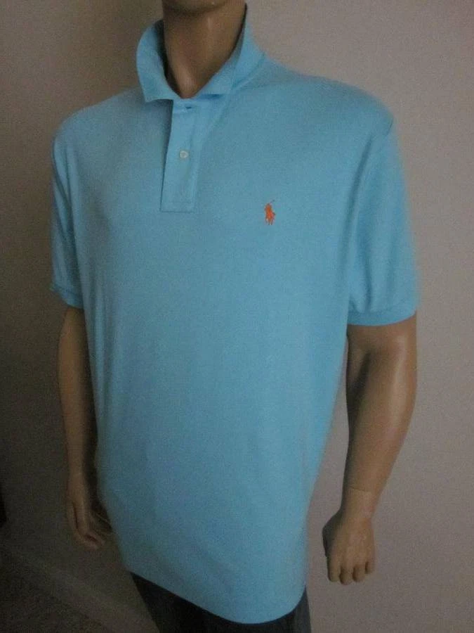 Ralph Lauren 蓝色 POLO 衫经典合身全新带标签 M — 第 1/1 张图片