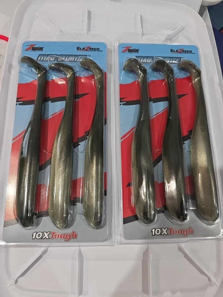 Lote de 2- Z-Man MAG SWIMZ Plástico Suave Swimbait Paleta Cola Ayu Foto 1 de 4