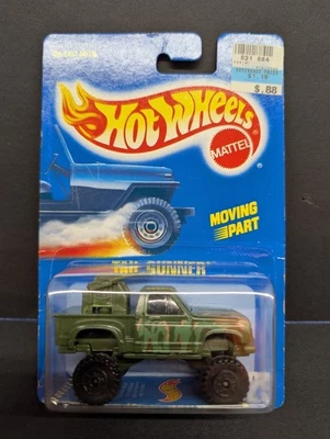 HOT WHEELS  1989 #29 Tail Gunner Gear Wheels BLUE CARD Dark TW - Image 1 of 4