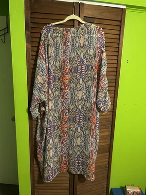 Duster Sheer Long Maxi By Multi Colored One Size Fits Most Wendy Williams - Image 1 of 4
