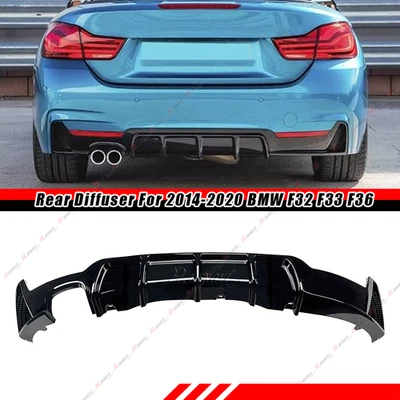 Difusor trasero negro brillante para BMW F32 F33 F36 420i Gran Coupé 440i M Sport 14-20 Foto 1 de 4