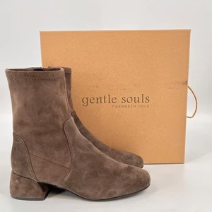 Bota Gentle Souls de Kenneth Cole Emily Talla 7.5M Marrón Shitake Gamuza Cuero - Imagen 1 de 18