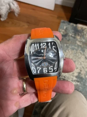 Мужские спортивные оранжевые резиновые кварцевые аналоговые часы Officina Del Tempo Marrakech 42 мм - Изображение 1 из 4