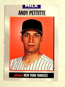 ANDY PETTITTE  1998 GOT MILK PROMO CARD #3   N.Y. YANKEES  LEGEND - Picture 1 of 2