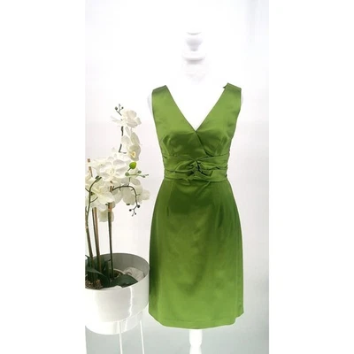 Vestido Vaina Kay Unger Para Mujer Verde Sin Mangas Ocasión Especial Talla 8 Foto 1 de 4