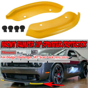 Yellow Front Splitter Bumper Lip Protector for Dodge Challenger SRT Hellcat 15+