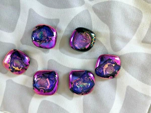 DICHROIC GLASS BUTTONS BY NANCY GEDDES - DISCOUNTINUED -SOLD INDIVIDUALLY - Picture 1 of 22