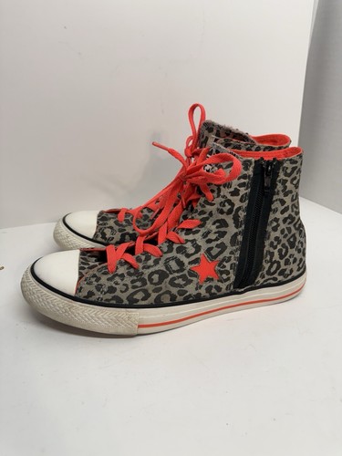 Scarpe Converse All Star Hi Top leopardate 541262FT stampa leopardata all over taglia 10