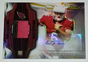 2014 Mejor parche de camiseta de autógrafo refractor de novato Logan Thomas Cardinals - Imagen 1 de 1
