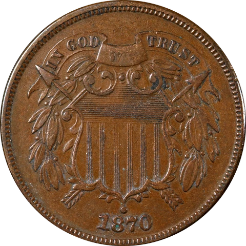 1870 Two (2) Cent Piece Great Deals From The Executive Coin Company Cover