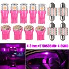 New Pink Car Interior LED Lights 12V For Dome License Plate Lamp Car Parts