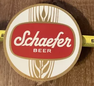 SCHÄFER BIER 6 ZOLL KREISFOLIENAUFKLEBER F&M SCHÄFER NEW YORK - Bild 1 von 2