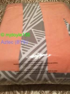 1)-Victoria's Secret ROSA Sherpa Manta Azteca, Rayas, Lunares, Acurrucarse L@@K Foto 1 de 4