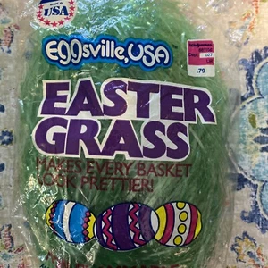 NOS Vintage Easter grass plastic Made in USA - Picture 1 of 4