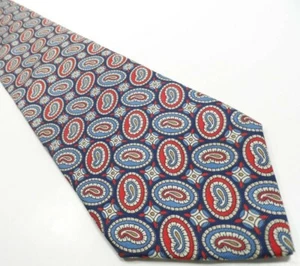 Liberty of London Mens Tie 100% Silk Tie Geometric Pattern Necktie Made in USA - Picture 1 of 10