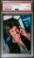 Han Solo 1996 Star Wars Topps Finest Refractor PSA 9 Mint #7
