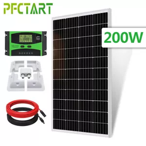 100W 120W 200W 12V Solar Panel Kit with Mounting Brackets Caravan RV Camper Van - Picture 1 of 19