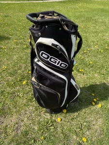 OGIO SULTAN II CART BAG 14 WAY DIVIDERS GOLF BAG Shoulder Strap Black Gold - Picture 1 of 11