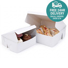 WHITE CARDBOARD CAKE BOXES – FOLD FLAT - VARIOUS SIZES | 5”, 6”, 7”, 8”, 9”, 10”