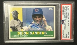 DEION SANDERS 2022 TOPPS PRO DEBUT LEGENDS AUTOGRAPH AUTO /50 PSA 9 - Picture 1 of 2