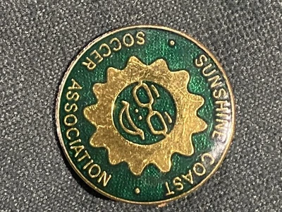 Vintage Souvenir Pin Badge Sunshine Coast Soccer Association Football - image 1 of 2