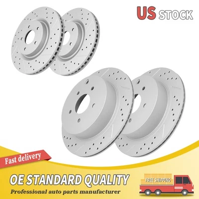 Передний и задний перфорированный тормозной ротор для INFINITI JX35 QX60 Nissan Murano Pathfinder - Изображение 1 из 4