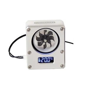 Water Flow Meter Indicator With Temperature Sensor Monitor Display Thermometer - Zdjęcie 1 z 20