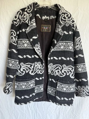 Chaqueta De Colección Años 90 French Country Express Suroeste Mezcla Lana M EE. UU. Azteca Foto 1 de 4
