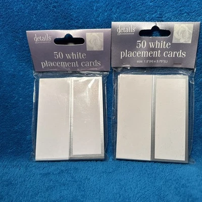 2-50 Tarjetas de Mesa para Boda Banquete Fiesta Evento Asientos Plateado Blanco 1610 Foto 1 de 3