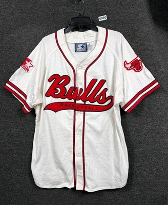 Vintage Chicago Bulls Shirt Mens Large NBA Basketball Button Front Starter 90s - Image 1 of 4