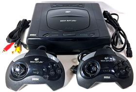 Sega Saturn Model 1 Console MK-80000 2 Controllers 80100 AC Power AV Cables