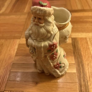 Vintage Lenox Porzellan Weihnachtsmann Figur mit Weihnachtsstern und Perlen - Bild 1 von 6