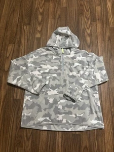 Fila Women's Sweater 1/4 Zip Pullover Hoodie * Grey & Pink Camo * XL * FILASport - Picture 1 of 10