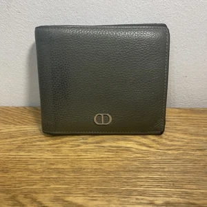 Dior Herren Geldbörse Grau/Grün Leder Doppelfaltung - Bild 1 von 14