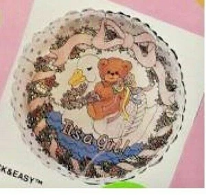 18" It's a Girl Bear and Goose Wreath Mylar Balloon with self sealer - Picture 1 of 1