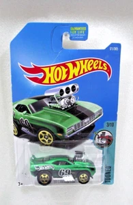 Hot Wheels " Tooned " Green with Gold Rims 1969 Chevy Camaro Z 28 - Picture 1 of 5