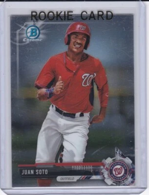 JUAN SOTO ROOKIE CARD 2017 Bowman Chrome MLB RC Nationals New York Yankees Mets - Image 1 of 2