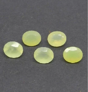 Prehanite Chalcedony Oval Faceted Cut 6x8mm To 20x25mm Natural Gemstone IN166 - Imagen 1 de 2