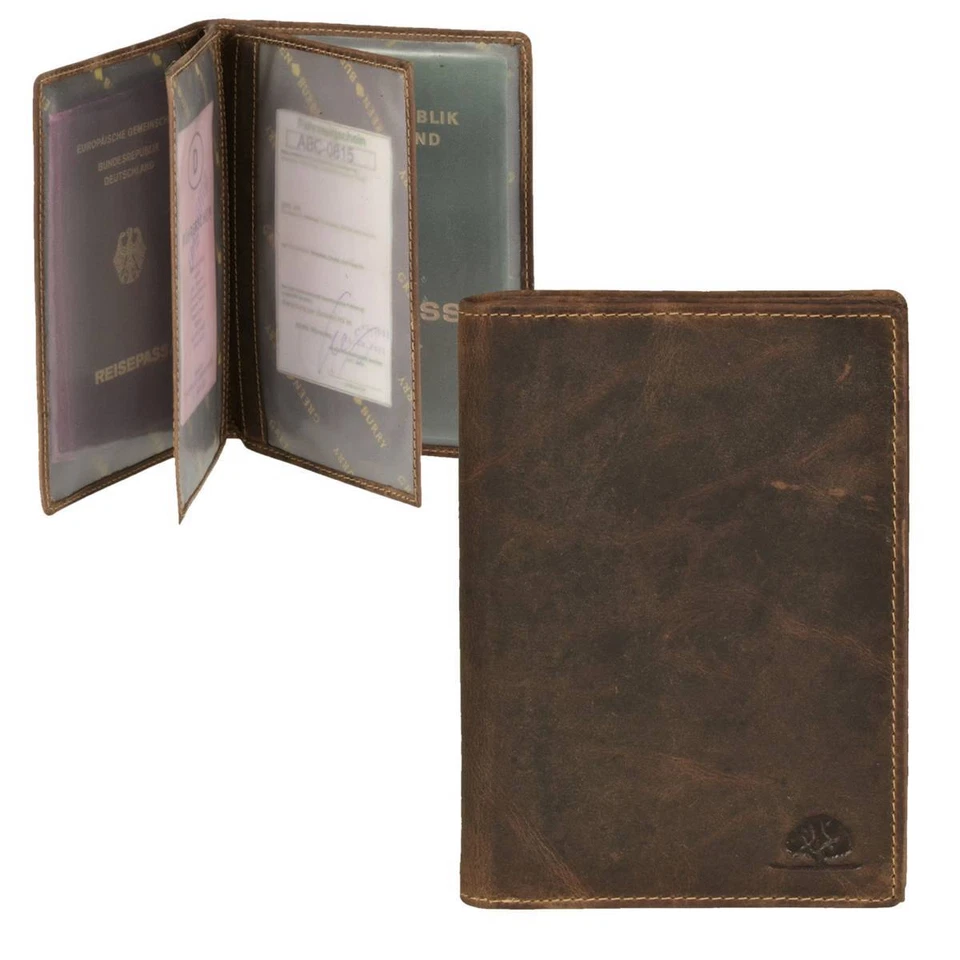 Greenburry Vintage Ausweisetui Leder 12 Cm (braun)