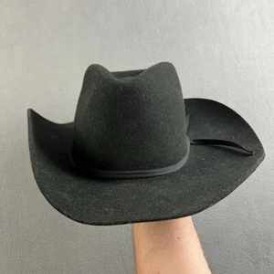 Bradford Western by Resistol Premium Black Pure Wool Cowboy Mens Hat Size 6 7/8 - Picture 1 of 13
