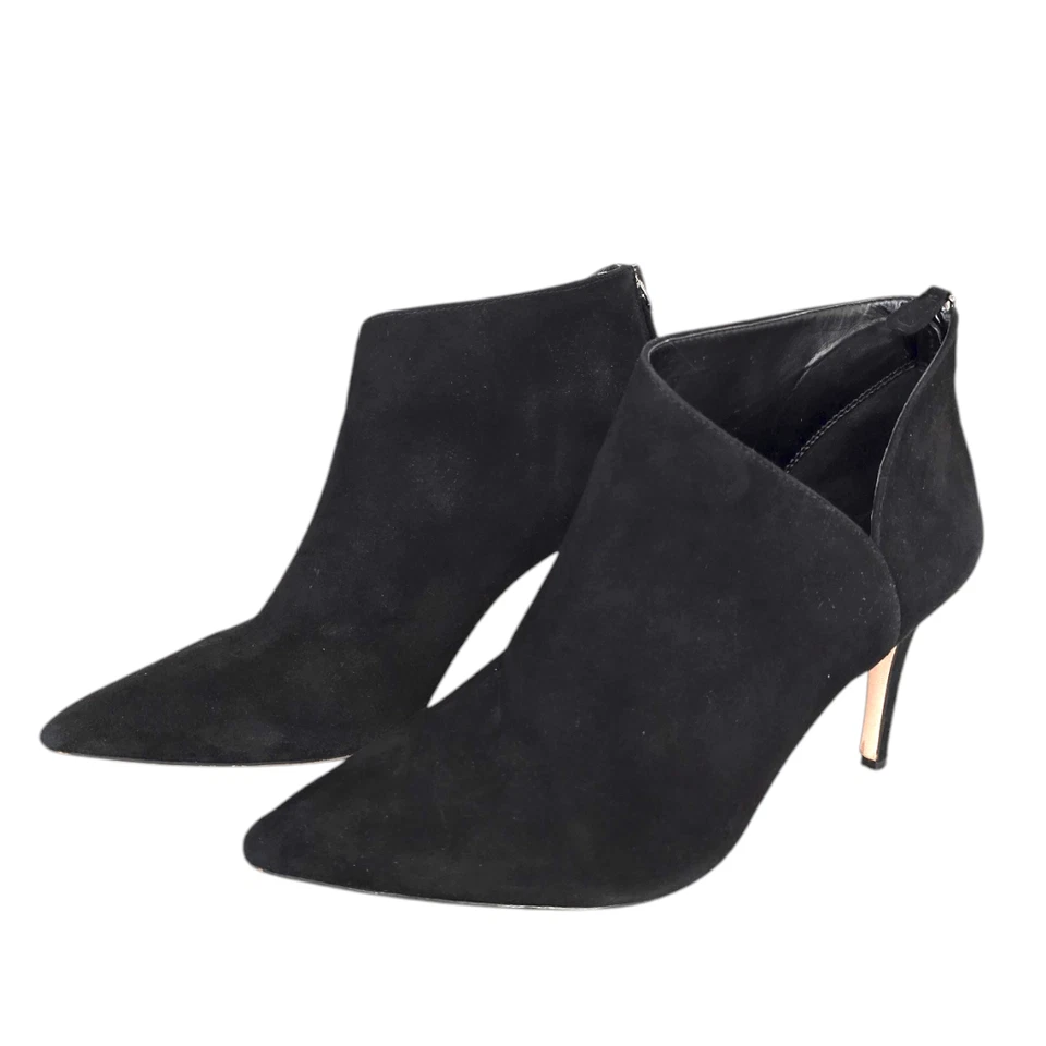 Botín de aguja Enzo Angiolini Ruthley negro gamuza punta talla 9,5 M Foto 1 de 4