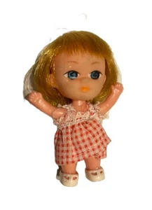 Vintage Liddle Kiddle Clone Chubby Doll & Outfit Preowned Red Hair - Picture 1 of 9