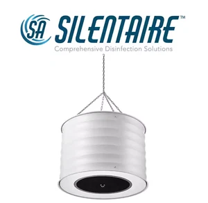 SILENTAIRE 24 in. Round White Plasma Air Disinfection Air Purifier Ceiling Mount - Picture 1 of 5