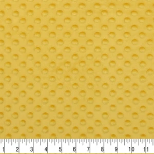 Fabric Soft Minky Dimple Dots Bubble Velour Plush Comfy Yellow 30" l x 58" wide - Picture 1 of 1