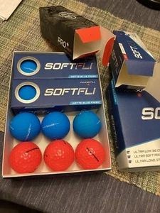DOZEN BRAND NEW BLUE MAXFLI SOFTFLI GOLF BALLS And Vice Pro Plus - Picture 1 of 6