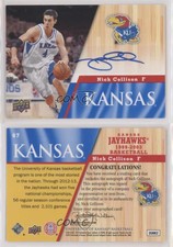 2013 Upper Deck University of Kansas Auto Nick Collison #67 Auto